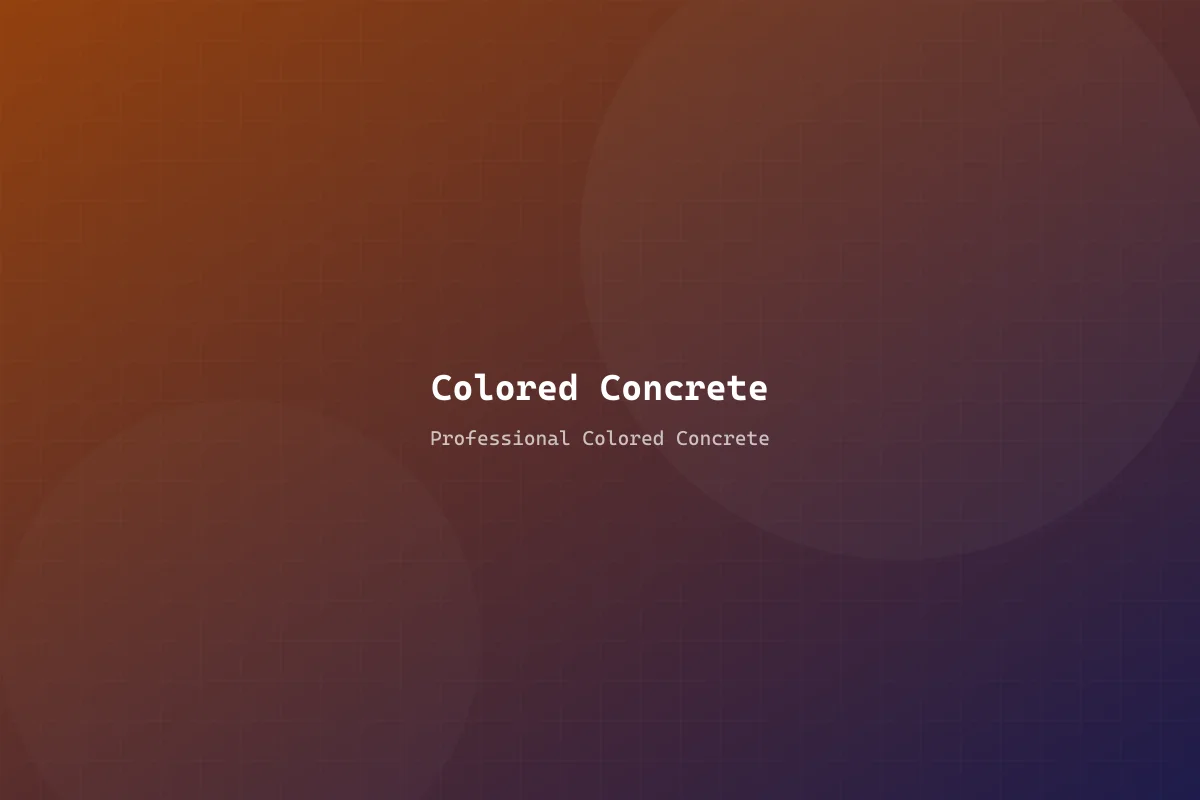 Colored Concrete