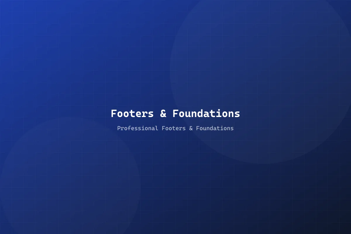 Footers & Foundations