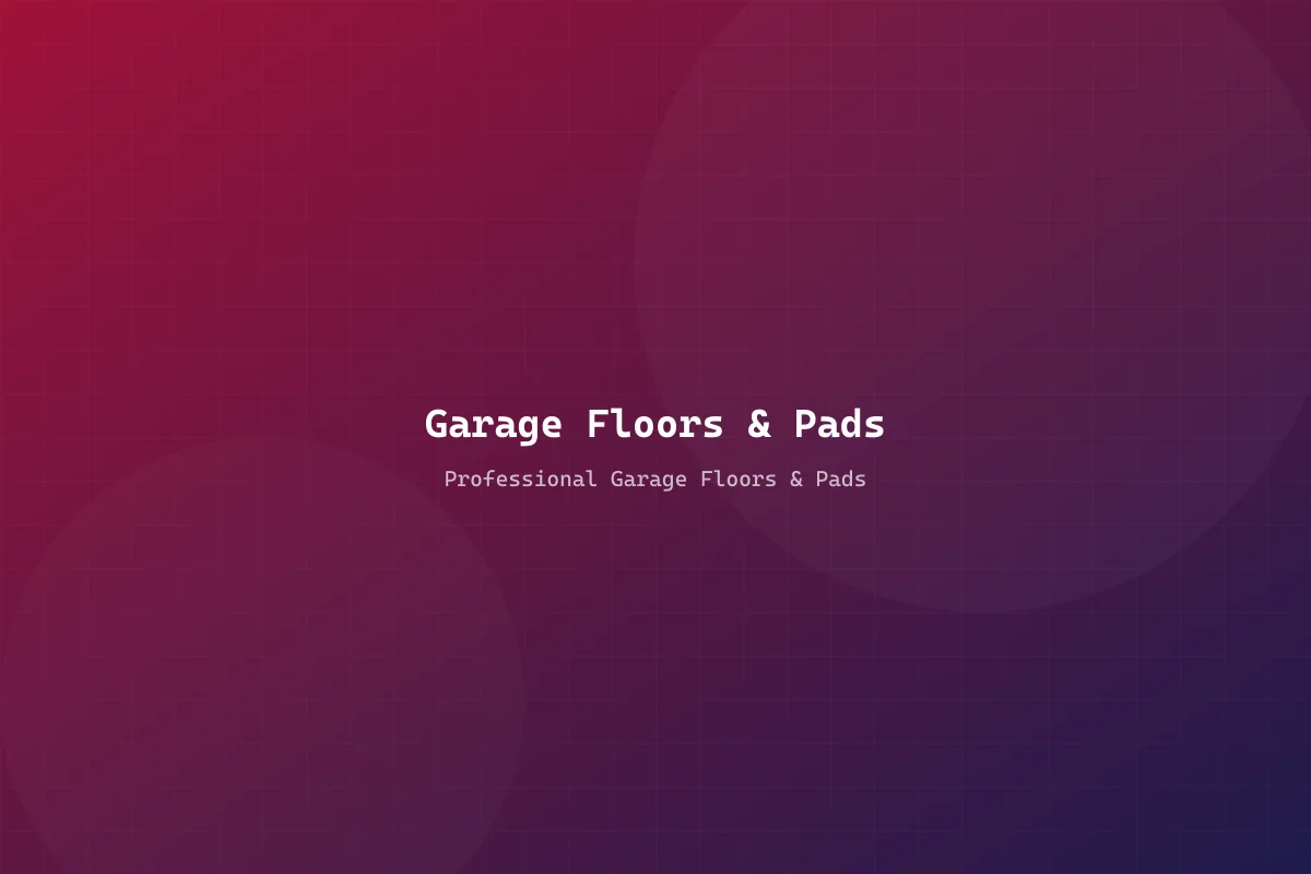 Garage Floors & Pads