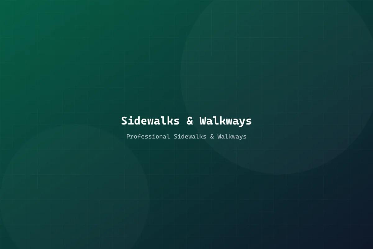 Sidewalks & Walkways